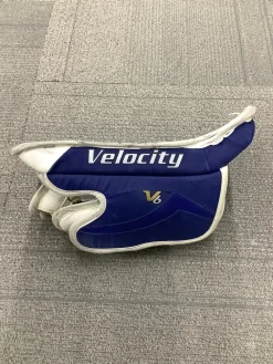 Used Vaughn VELOCITY Youth Goalie Blocker Royal Blue