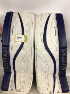 Used Vaughn VENTUS Goalie Leg Pads Junior Navy Blue 26"