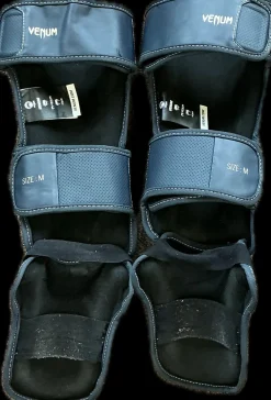 Used Venum Martial Arts Shin Pads Navy Blue MD