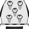 Used VEVOR 7X7 THROWING TARGET NET FB Training Aid