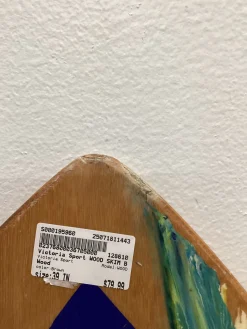 Used Victoria Sport WOOD Skim Board Brown 39