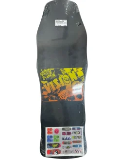 Used VISION PSYCHO STICK DECK Skateboard Deck Only Black Regular