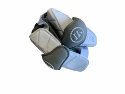 Used Warrior BURN Lacrosse Arm Pads/Guards White MD