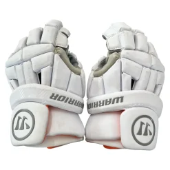 Used Warrior BURN Lacrosse Gloves Mens White LG