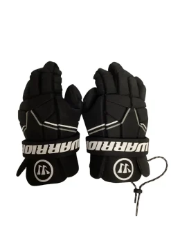 Used Warrior BURN NEXT Lacrosse Gloves Junior Black MD