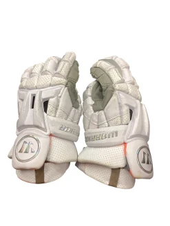 Used Warrior BURN XP Lacrosse Gloves Mens White LG