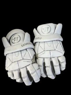 Used Warrior GLOVES Lacrosse Gloves Mens White LG