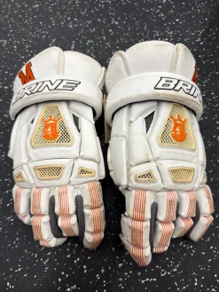 Used Warrior KING 3 Lacrosse Gloves Mens White LG
