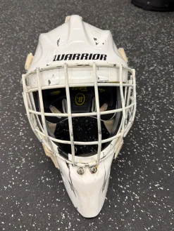 Used Warrior RF1PRO Senior Goalie Helmet/Mask White One Size