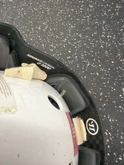 Used Warrior RF1PRO Senior Goalie Helmet/Mask White One Size