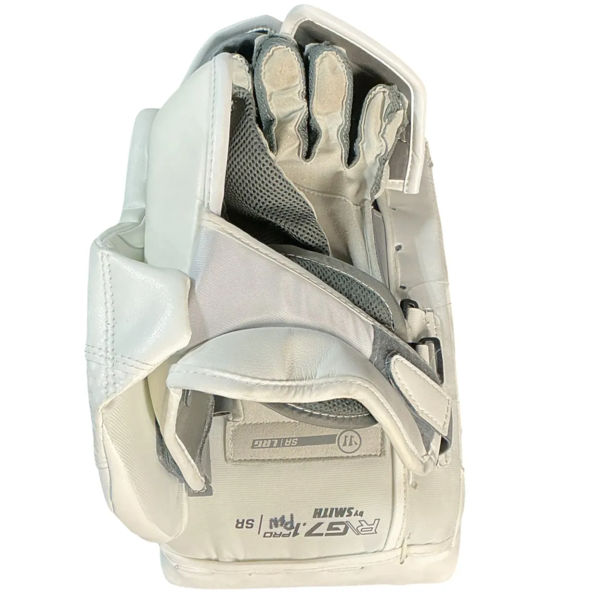 Used Warrior RXG7 Senior Goalie Blocker White