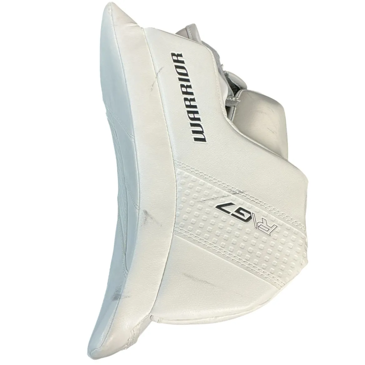 Used Warrior RXG7 Senior Goalie Blocker White
