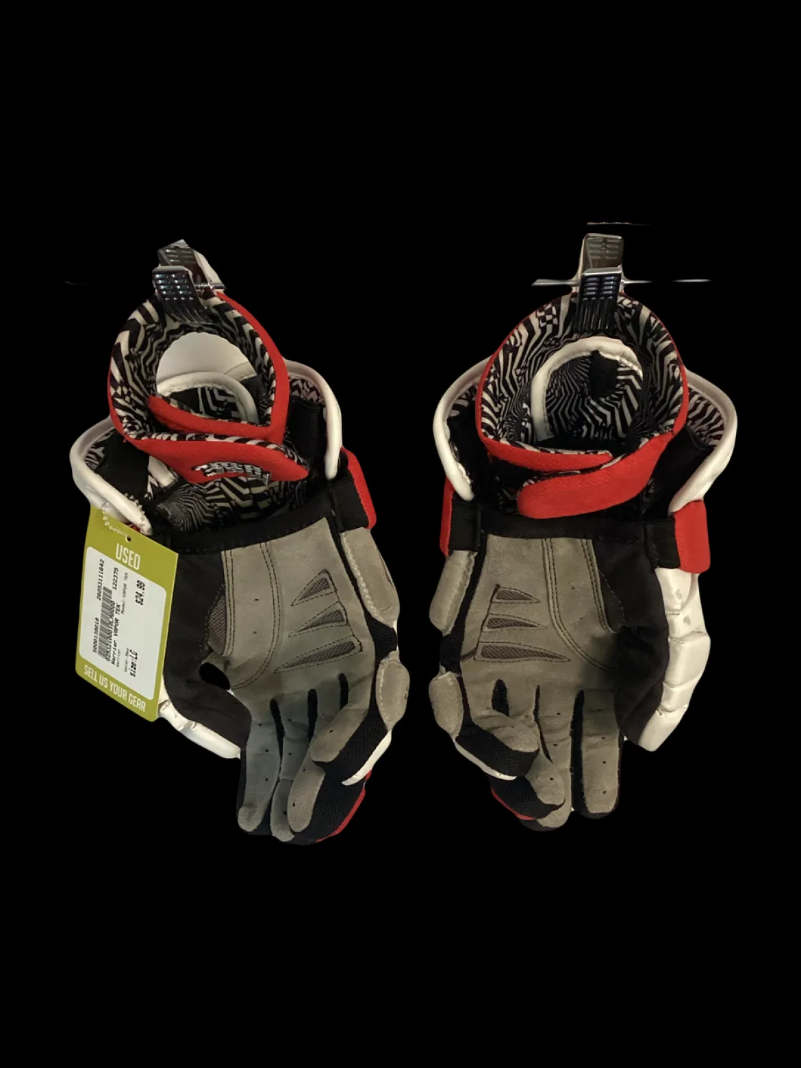 Used Warrior VAPOR TEK Lacrosse Gloves Mens Red LG