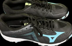 Used WAVE LYNX FH Cleats Black And Carolina Blue Senior 7
