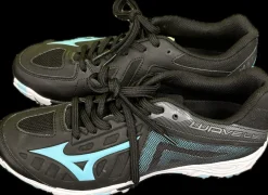 Used WAVE LYNX FH Cleats Black And Carolina Blue Senior 7