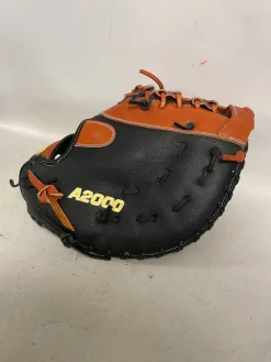 Used Wilson A2000 PRO-STOCK SC1620 BB/SB First Base LH Throw Brown And Black 12 1/2"