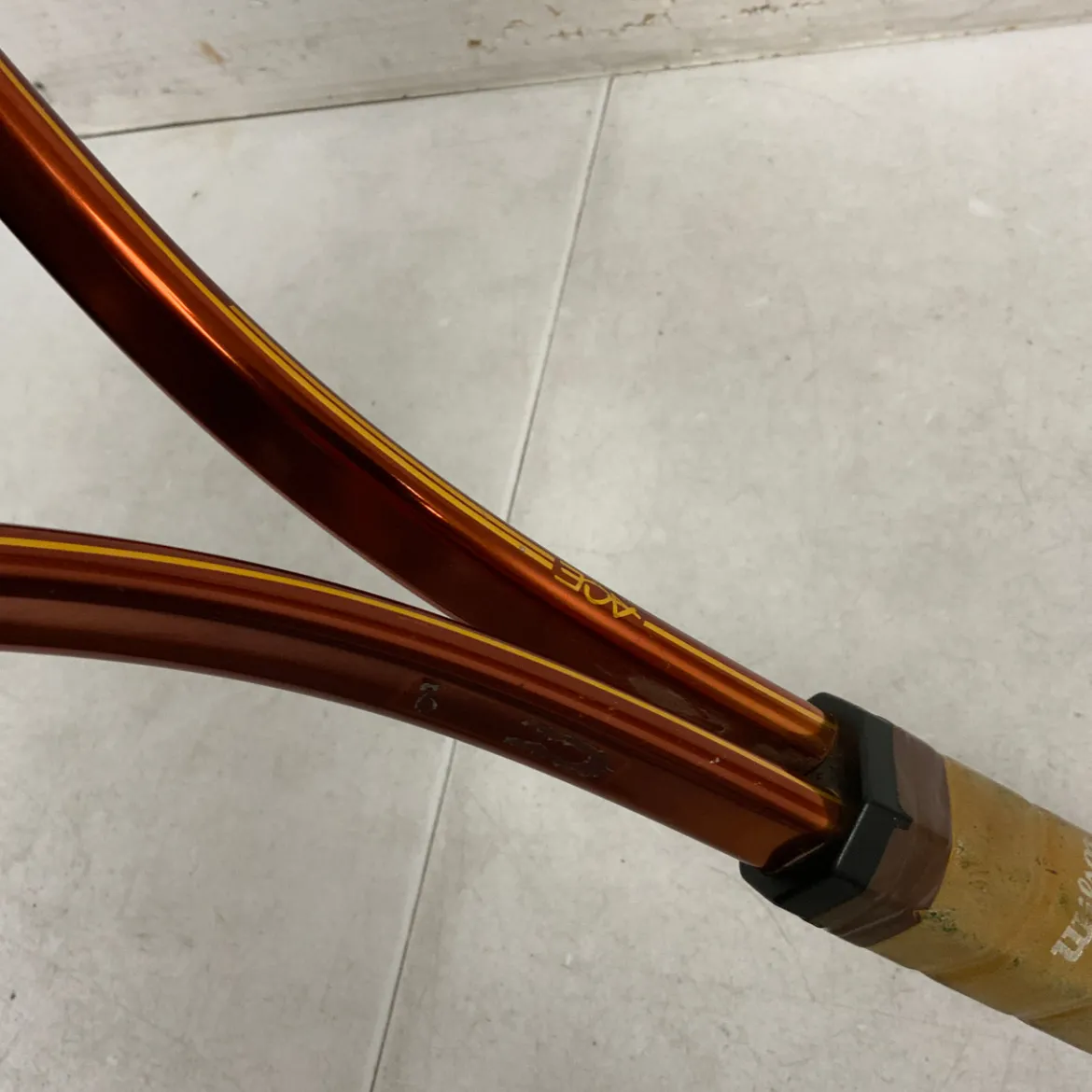 Used Wilson ACE MIDSIZE Adult Tennis Racquet Orange 4 1/2"