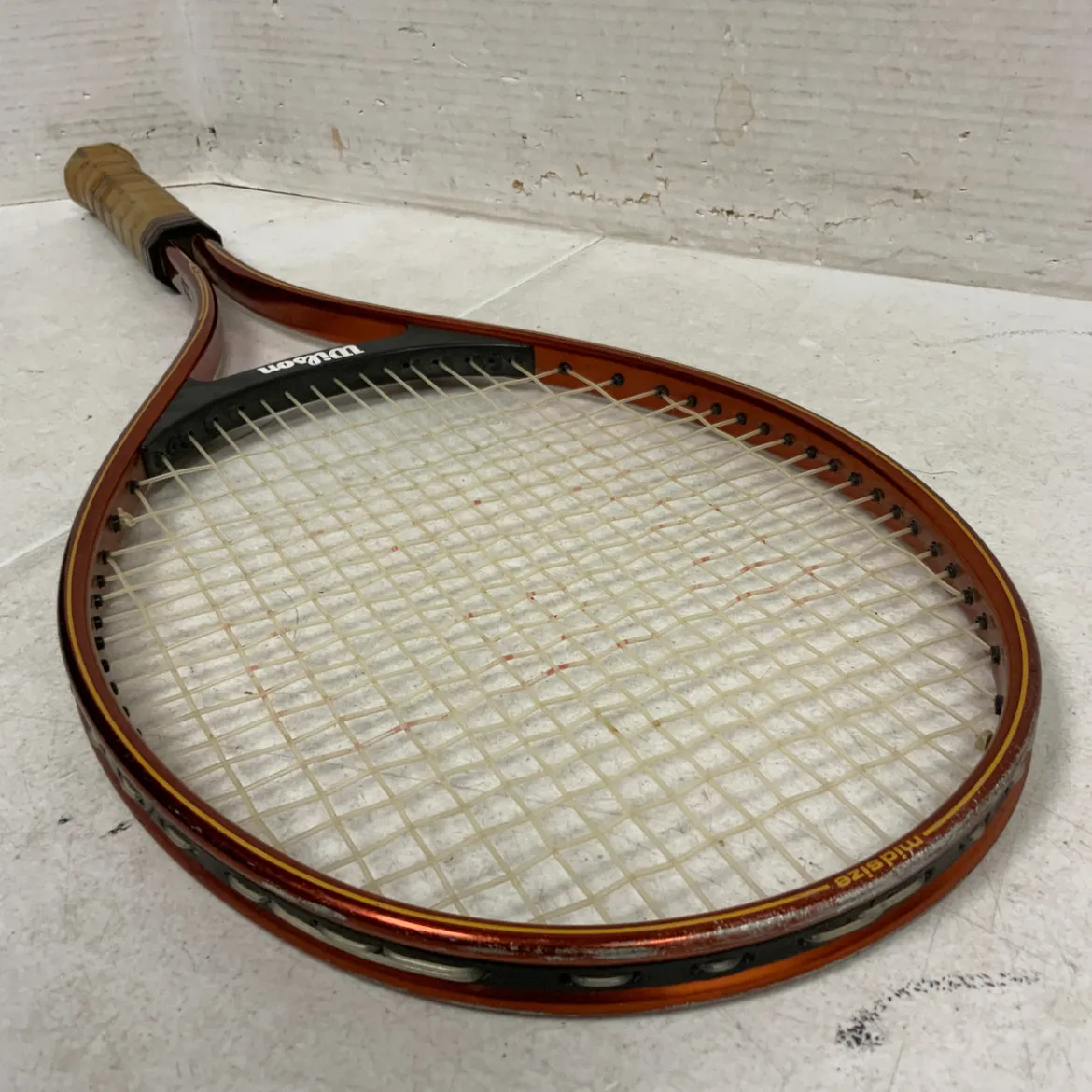 Used Wilson ACE MIDSIZE Adult Tennis Racquet Orange 4 1/2"