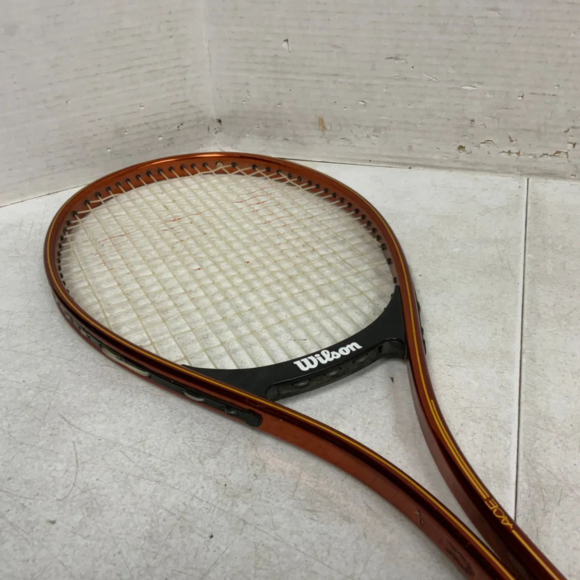 Used Wilson ACE MIDSIZE Adult Tennis Racquet Orange 4 1/2"