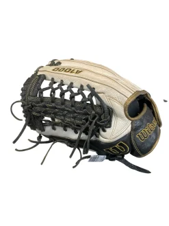 Used Wilson A10LF22T125 LH Throw Fastpitch Gloves White 12 1/2