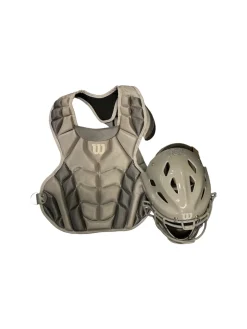 Used Wilson CATCHERS GEAR SET Catchers Chest Protector Grey Junior