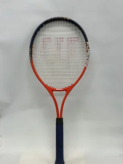 Used Wilson FUSION Adult Tennis Racquet Orange 4 1/4