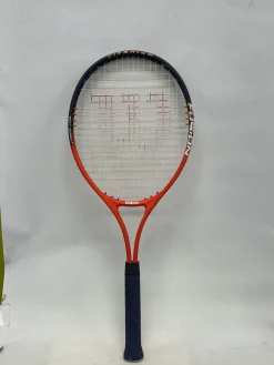 Used Wilson FUSION Adult Tennis Racquet Orange 4 1/4