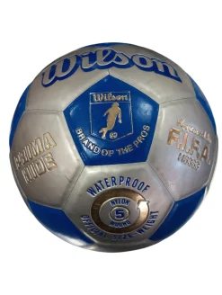 Used Wilson PRIMA HIDE All Size Soccer Ball Royal Blue 5
