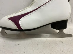 Used WinnWell Women’s Softboot Figure Skates White And Purple Senior 10