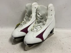 Used WinnWell Women’s Softboot Figure Skates White And Purple Senior 10