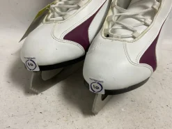 Used WinnWell Women’s Softboot Figure Skates White And Purple Senior 10