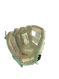 Used Worth A200 LH Throw Fastpitch Gloves White 10