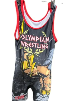 Used Wrestling Singlet Black MD