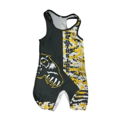 Used Wrestling Singlet Black MD