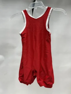 Used Wrestling Singlet Red MD