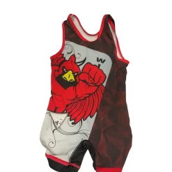 Used Wrestling Singlet Red MD