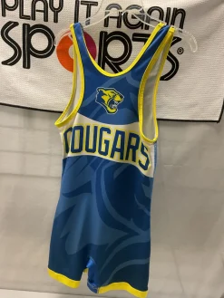 Used Wrestling Singlet Royal Blue SM