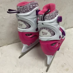 Used XINO SPORTS 1-4 Girls Figure Skate Pink And White Adjustable