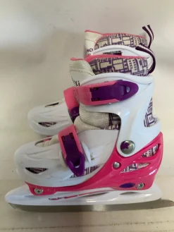 Used XINO SPORTS ADJ 10-13 Girls Softboot Skate White Adjustable