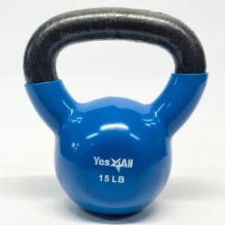 Used Yes NEOPRENE COATED Kettle Dumbbell (Each) Royal Blue 15 lb