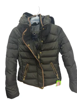 Used ZARA BASIC Womens Jacket Olive Green XS